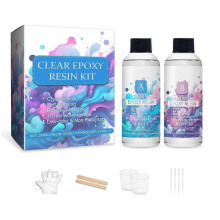 (1 set) 6.76OZ Epoxy Resin Supply with Accessories for Art Resin, Jewelry, Clear Epoxy Resin, Self Leveling, Easy to Mix 1:1
