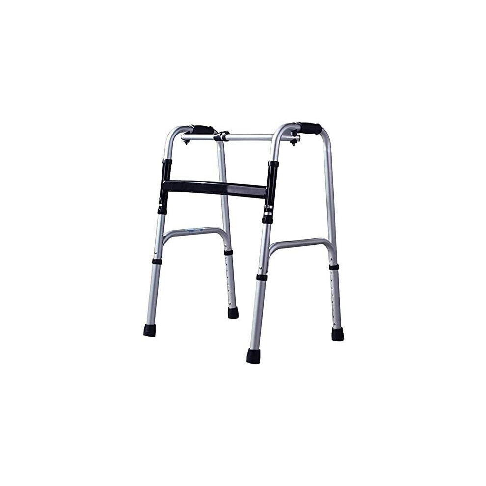 Lightweight Aluminum Rollator Walker for Seniors, Foldable Adjustable Height Walking Frame with Wheels