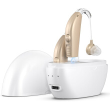 Rechargeable Hearing Aids for Seniors with Noise Reduction, Adjustable Volume and Charging Case