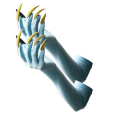 (Light blue) Gothic Long Nails Gloves Breathable Spandex Paws Design Long Gloves For Costume Parties Night Event Dressingup Armwear Yellow