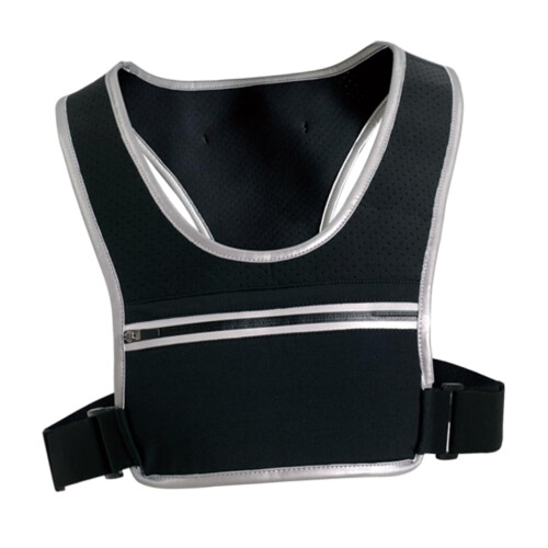 Reflective Running Vest  Visibility Adjustable Design with Pockets for Night Cycling and Walking