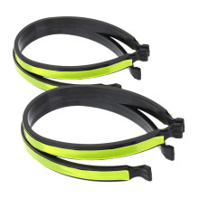 4pcs Reflective Cycling Trouser Clips with Elastic Fit for Night Riding Running and Enhanced Visibility