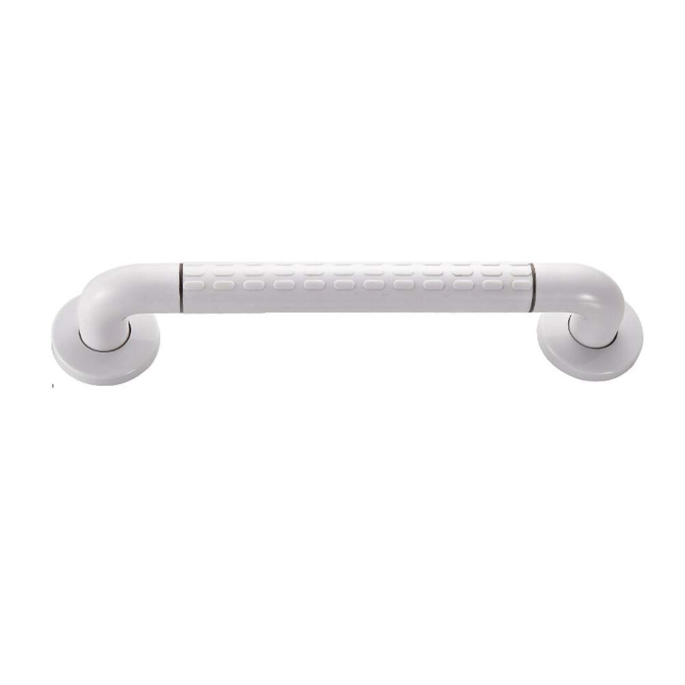 White Grab Bar For Bathroom 78Cm Antislip Ergonomic Grip Stainless Steel Wall Mounted Shower Safety Handrail For Elderly