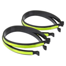 4pcs Reflective Cycling Trouser Clips Elastic Bike Pant Leg Bands for Night Riding Running