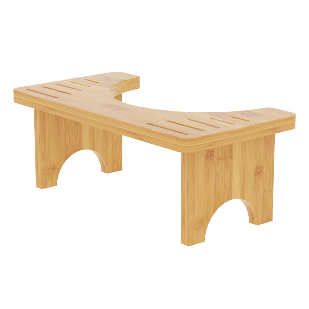 Bamboo Toilet Stool for Adults â Ergonomic Posture Support, Constipation Relief, Natural Wood Finish