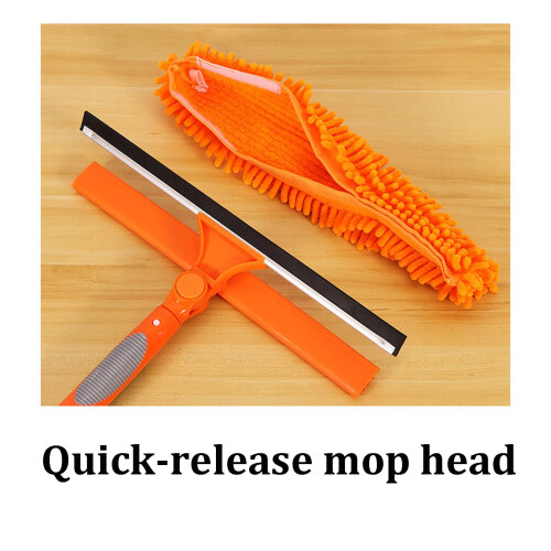 Window Cleaning Kit with 151 Inch Extendable Pole, 2 in 1 Rotatable Window Squeegee for  Windows 2