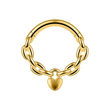Anneau de nez géométrique en acier inoxydable, clous de-7 Or