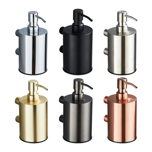 Space Saving Wall Mounted Soap Dispenser Large-Brushed gold 1