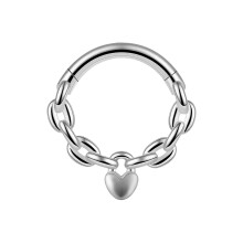 Anneaux de nez de forme géométrique à la mode, surfaces-7 Argent