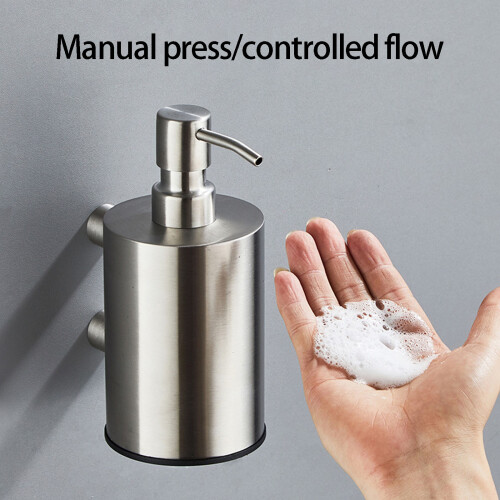 Space Saving Wall Mounted Soap Dispenser Large-Brushed gold 2