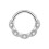Bijoux de perçage, anneaux sans couture, Texture en-8 Argent 1