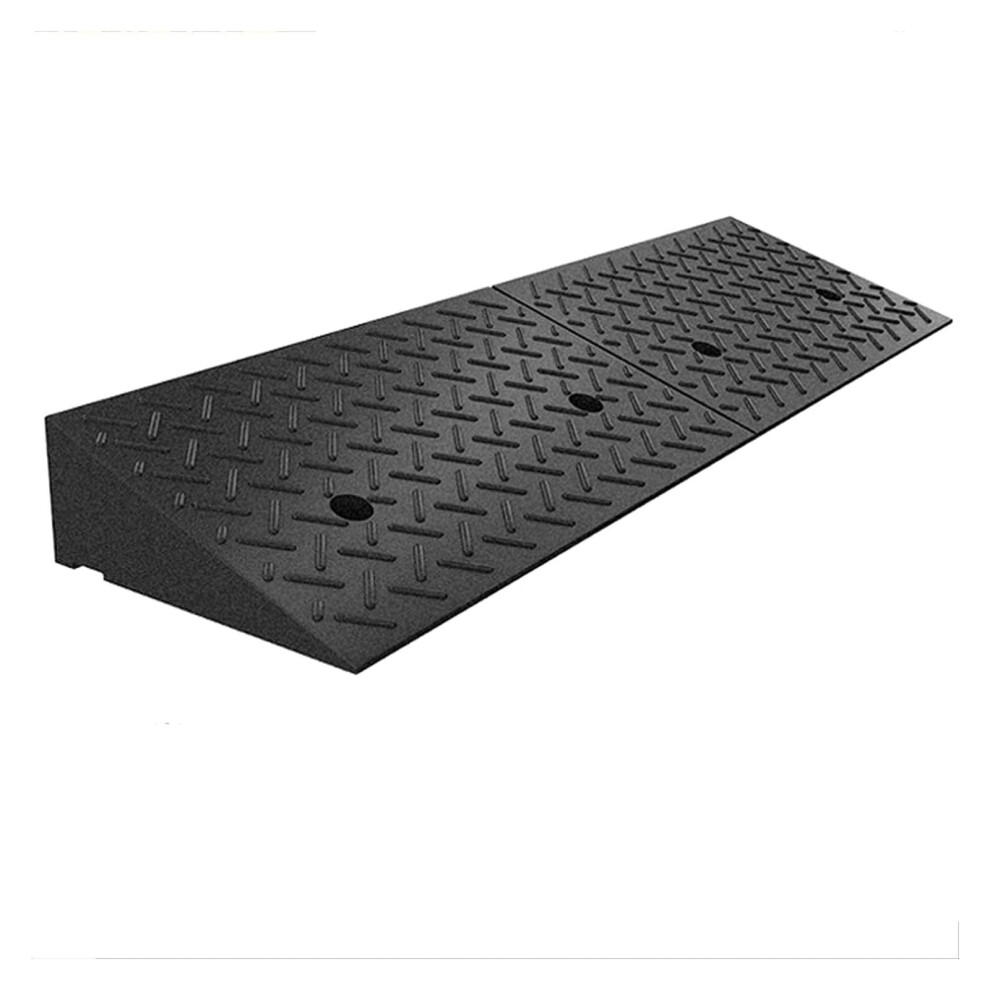 Foldable NonSlip Wheelchair Threshold Ramp for Doorway Steps and Curbs, Durable Rubber 100x25x9cm