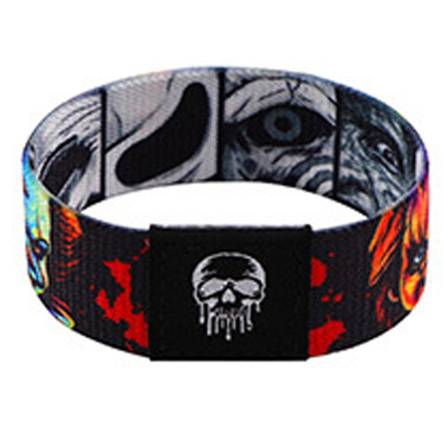 Dolphin And Flower Pattern Wristband Flexible Elastic Band-42