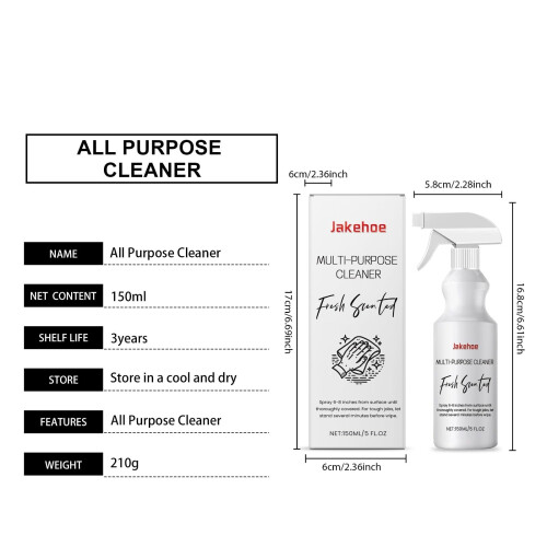 Kitchen Cleaner Spray Set, Deep Grease and Grime Remover, MultiSurface Non‑Abrasive Formula (2PCS) 1