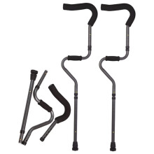 Adjustable Underarm Crutches for Adults, Folding Aluminum, Height 155–190 cm, EVA Padding, 130 kg Support