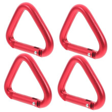 4Pcs Heavy Duty Triangle Carabiner Clip Set, Durable Aluminum Keychain Hook for Hiking and Outdoor Use