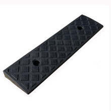 Portable Curb Ramp for Driveways, NonSlip Heavy Duty Car Threshold Ramp with Stable Grid and Bolts, Black 50x50x19cm
