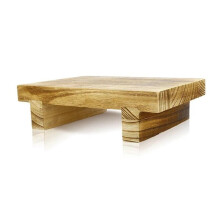 Wooden Step Stool for Adults, Rectangular Bedside Stool for Bedroom and Bathroom, Stable Low Platform