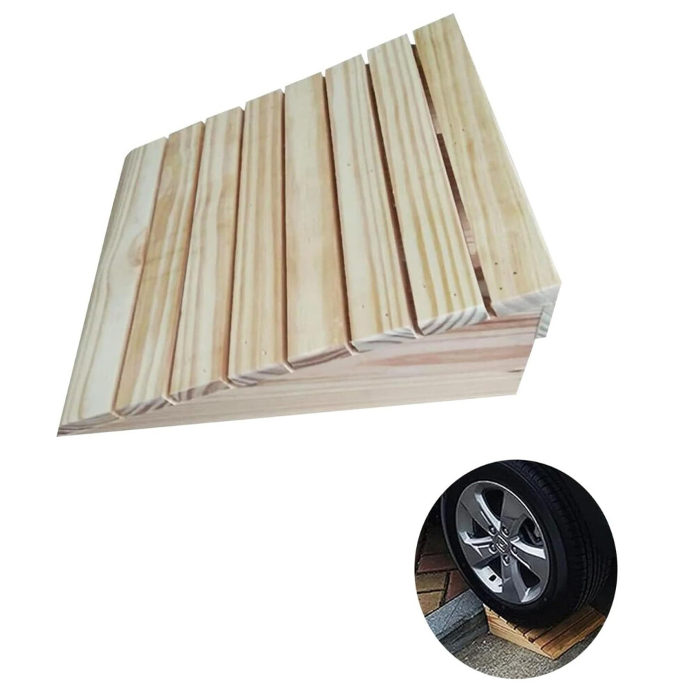 Solid Wood Threshold Ramp for Wheelchair Access, NonâSlip Doorway Ramp with Multiple Size Options