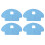 4pcs Mop Pads Replacement, Washable  Absorption Cloths for Deebot Ozmo 930 610, Durable Easy‑Clean 1