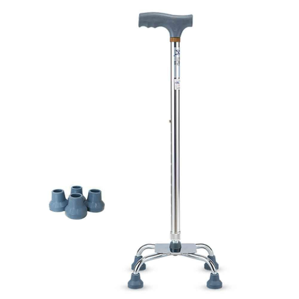 Adjustable Walking Cane for Seniors with AntiSlip Stable Base, Lightweight Aluminum Quad Stick