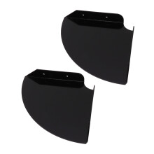 Corner Wall Shelves 2pcs Black Floating Quarter Round for Lounge & Bathroom