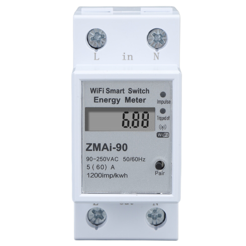 Wifi Energy Meter 110-230V Abs, 36X79x66mm, 160G 9341393682376