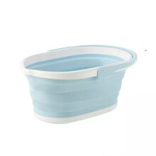 Collapsible Foldable Mop Bucket Khaki Durable Lightweight for Camping Car Washing and Household Cleaning