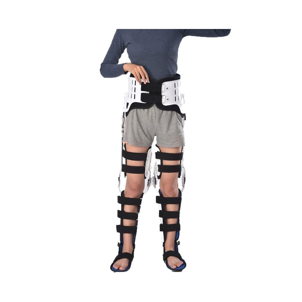 Knee Ankle Foot Orthosis with Adjustable Hinge Control, Post Surgery Knee Immobilizer for Hip Fracture Recovery