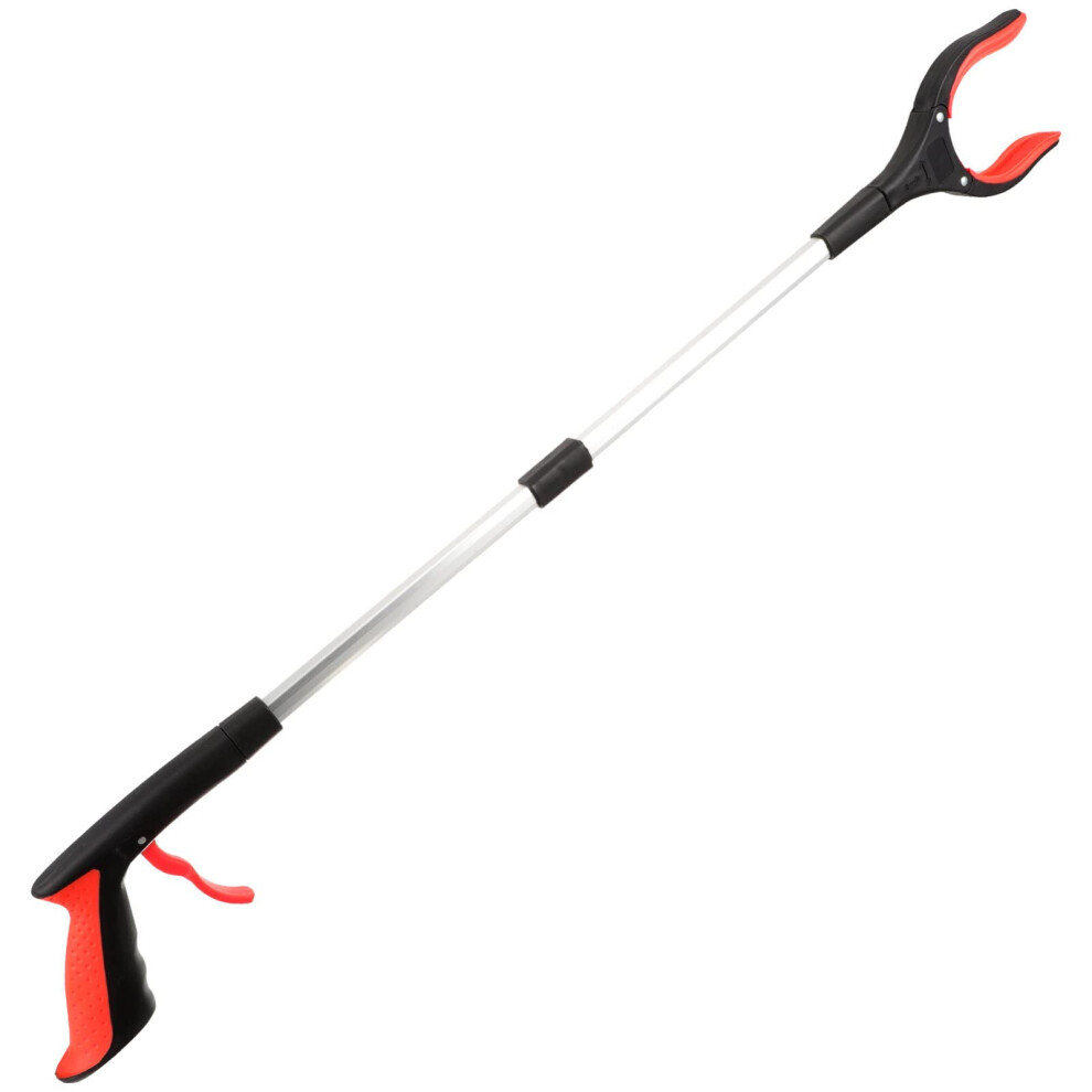 Foldable Reacher Grabber Tool with Ergonomic Grip, Long Handle Trash Picker Stick 83cm for Elderly and Home Cleanup