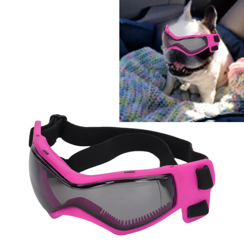 Pink One Size Dog Goggles UV Protection Adjustable