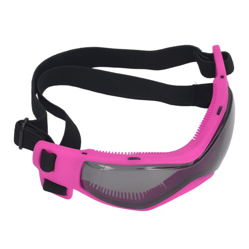 Pink One Size Dog Goggles UV Protection Adjustable 1