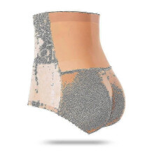 (L, High-waist 389beige) Women Padded Push Up Panties Butt Lifter Shaper Fake Ass