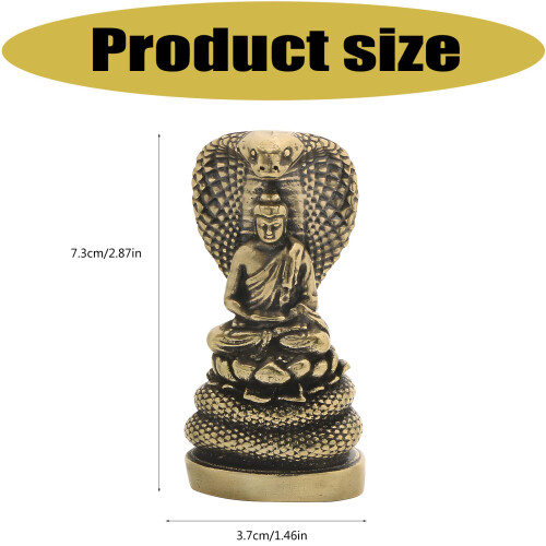 Metallskulptur von Buddhas mit Schlange, modische 2
