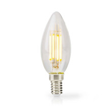 Lámpara LED E14 | Ljus | 4,5 W | 470 lúmenes | 2700K | Dimbar | Varm Vit | Retrostilo | 1º. | Tydlig