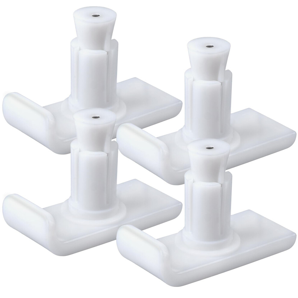 4 Pack Universal Fit Walker Ski Glides for Seniors, Durable Smooth LowNoise Floor Protection, White