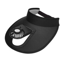 Sun Visors Hat USB 3Gears 300mAh Adjustable Black