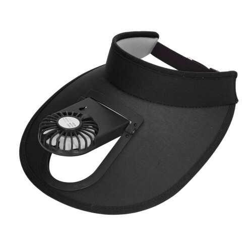Sun Visors Hat USB 3Gears 300mAh Adjustable Black
