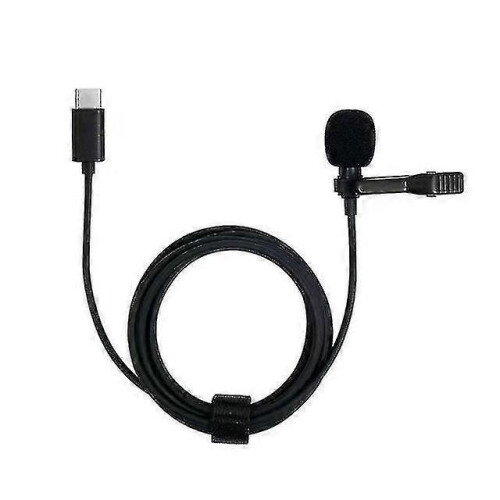 (Type C socket 1 5 m) Wired Microphone Usb Condenser Mic Computer Recording Microphone Type-c Mobile Phone Camera Interview Live Broadcast Collar Clip