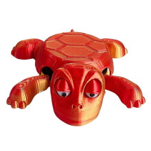 (Red Gold) Funny Turtles Coaster with Expressive-Face 3d Print Turtles Coaster Unique Animal Cup Holder for Home Desk e
