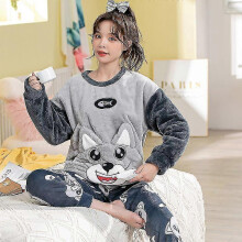 (2XL, JW Grey White) Autumn Winter Pajama Sets Pyjamas Women Cartoon Cute Home Wear Men Pijama Clothes Flannel Sleepwear Panda Couple Loungwear Pjs