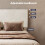 Levede Double Bed Frame with Upholstered Headboard Velvet Foam White Fabric 2