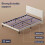 Levede Double Bed Frame with Upholstered Headboard Velvet Foam White Fabric 3