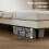 Levede Double Bed Frame with Upholstered Headboard Velvet Foam White Fabric 5