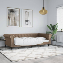 vidaXL sovesofa cappuccino 100x200 cm kunstlæder