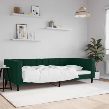 vidaXL sovesofa mørkegrøn 100x200 cm fløjl