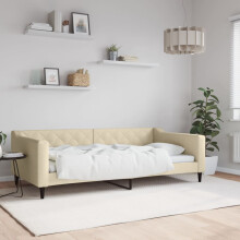 vidaXL sovesofa cremefarvet 100x200 cm stofbetrukket