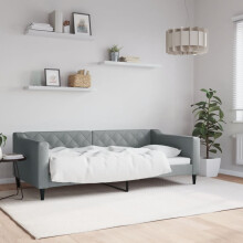 vidaXL sovesofa lysegrå 90x190 cm stofbetræk