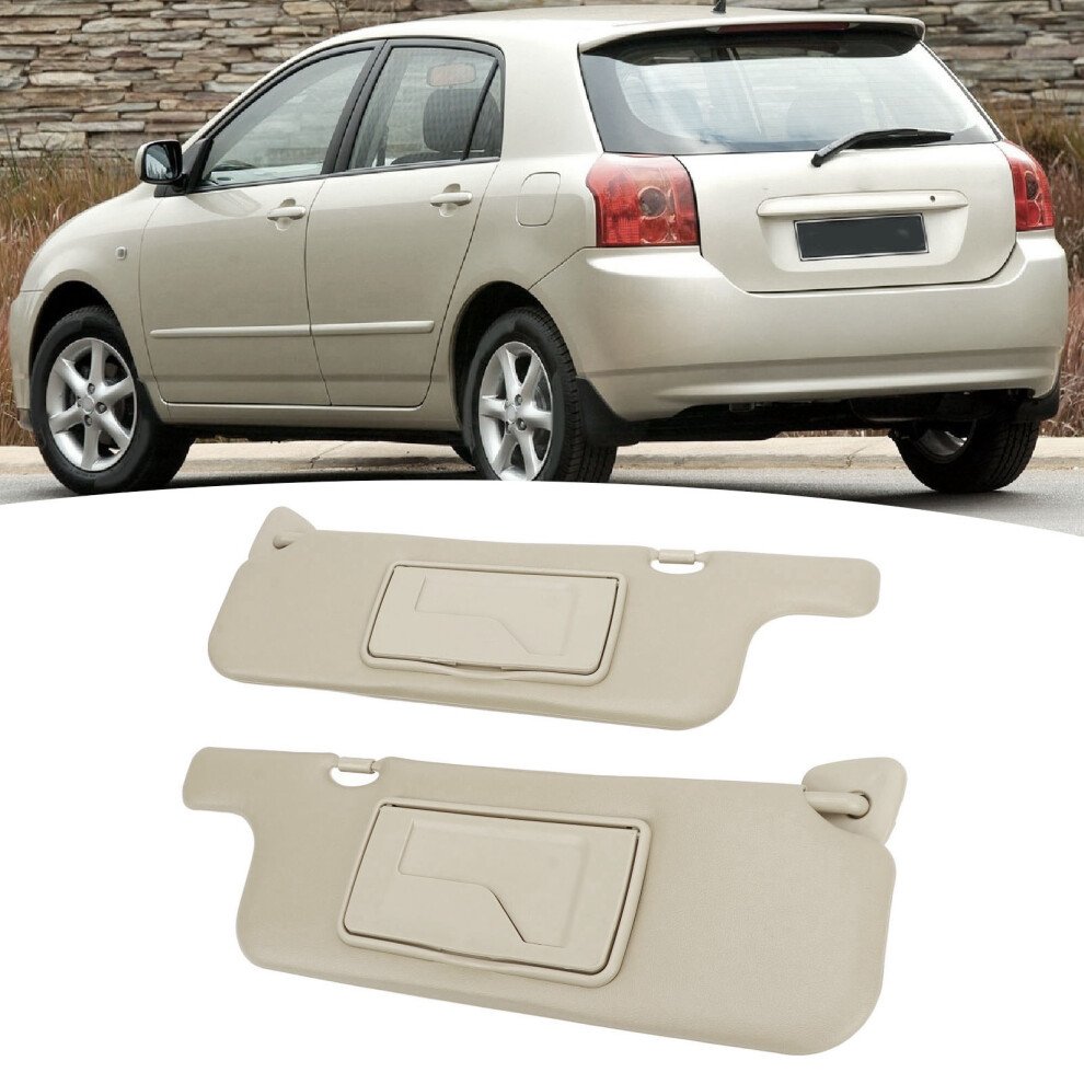 2Pcs Sun Visor Mirror For E120/E130 2001-2007 Gray 9331393684715
