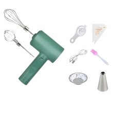 Speed Cordless Hand Interchangeable Whisks for Baking and-Green